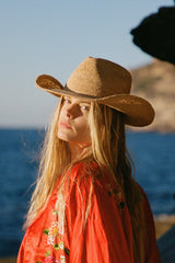 Raffia Western Fedora